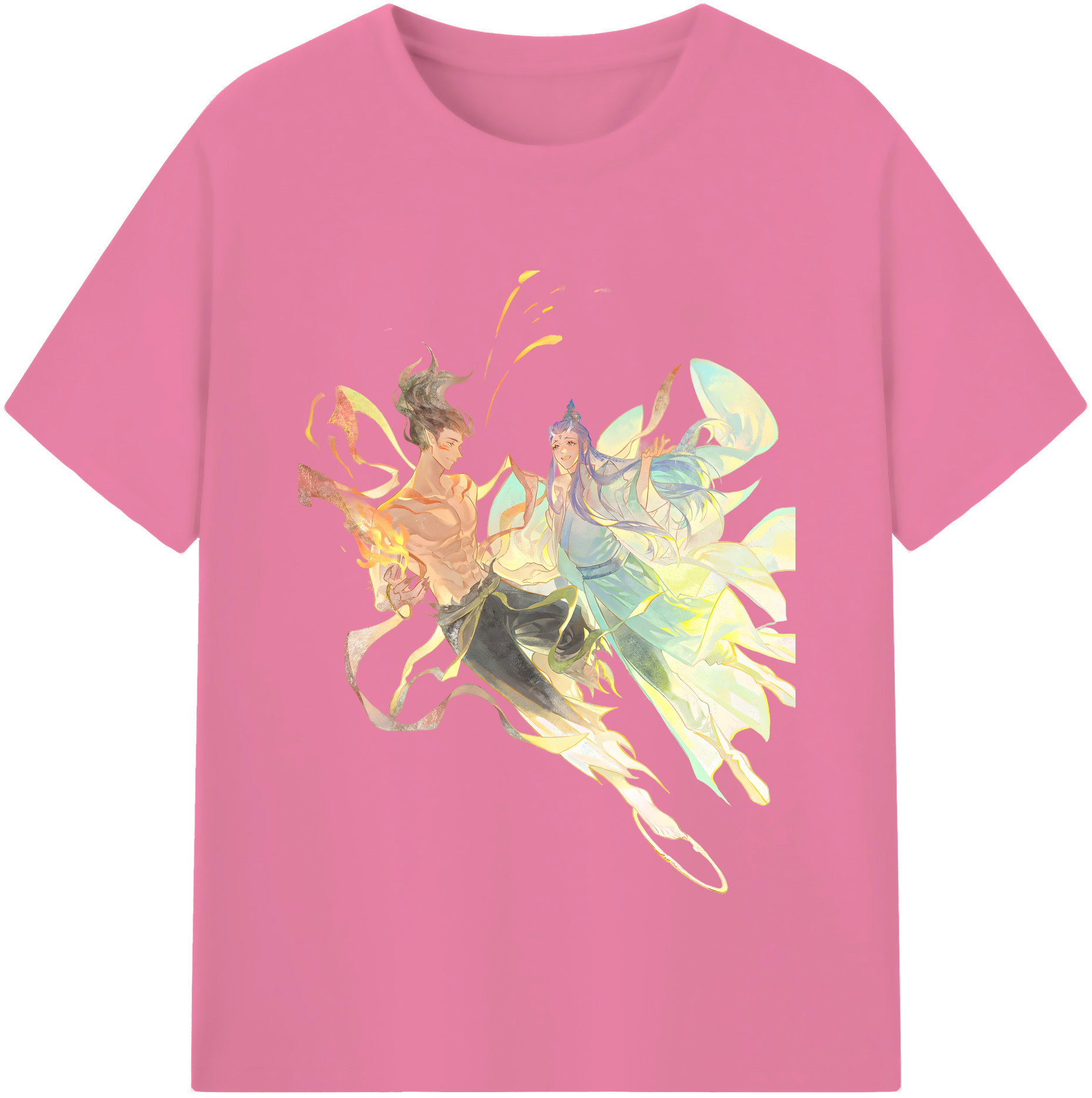 （画像用） Ne Zha 2 ナタ 魔童の大暴れ 綿100％半袖Tシャツ（フロントプリント）